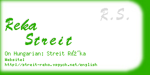 reka streit business card